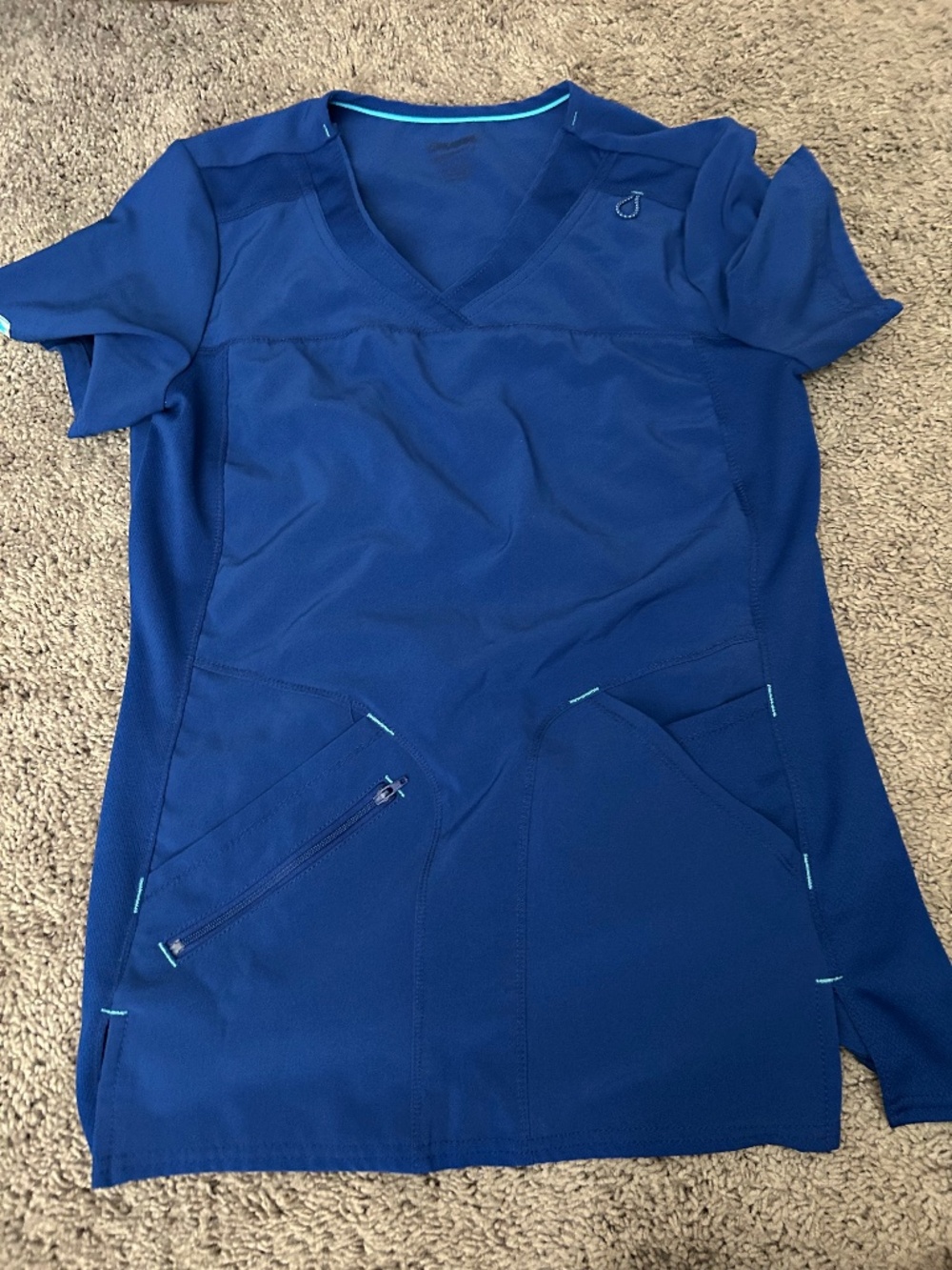 Blue scrub top
